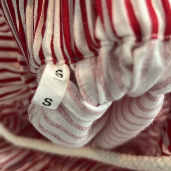 Myra Bag,ADORABLE Red/White Striped Cropped Pants,Elastic-Waist,Nautical,Size S - Picture 9 of 13